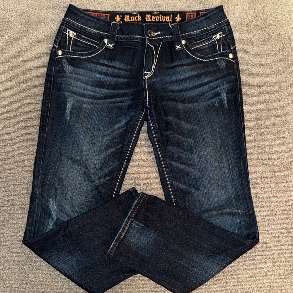 Rock Revival Women's Dark Wash Capris